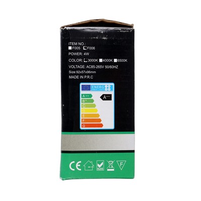 УЦЕНКА Светильник фасадный «Глосс», FSD-046, 4 Вт, 3000К, 2 луча, IP65, 220 В, пластик, черный 100