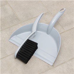 Щётка-смётка для пола с совком Etna, серая