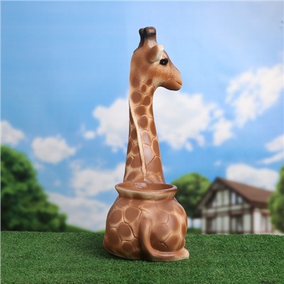 Декоративное кашпо из гипса «Жираф», 24×45×63 см