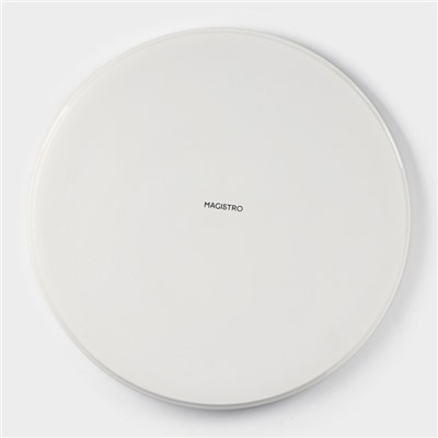 Тарелка с бортиком Magistro «Церера», d=19.5 см, фарфор, белая