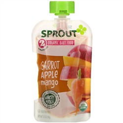 Sprout Organic, Baby Food, 6 Months & Up, Carrot Apple Mango, 3.5 oz (99 g)