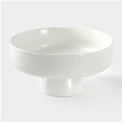 Блюдо керамическое для фруктов, d=20.5 см, цвет белый