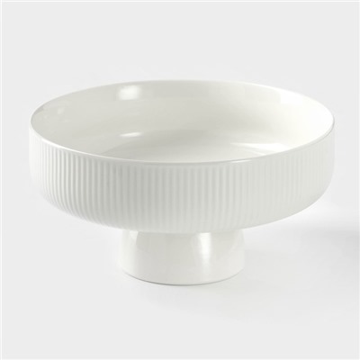 Блюдо керамическое для фруктов, d=20.5 см, цвет белый