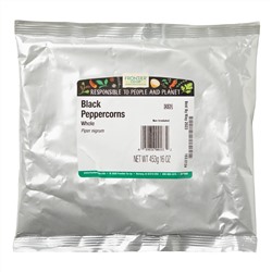 Frontier Natural Products, цельный черный перец горошком, 453 г (16 унций)