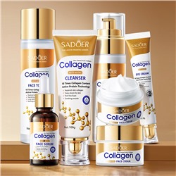 Набор для лица с Коллагеном 6 средств в подарочной коробке Sadoer
