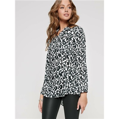 Блузы CONTE LBL 1091 Рубашка с геометрическим рисунком из хлопка премиального качества