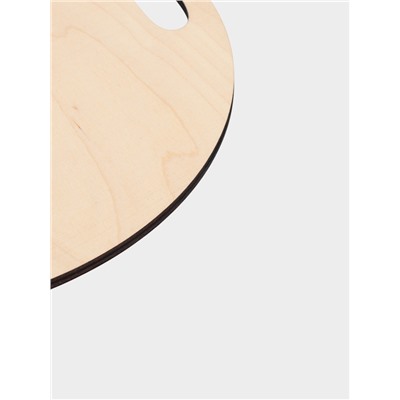 Доска разделочная сувенирная «Медведь.С новым годом», d=25.5 см, дерево, разноцветная