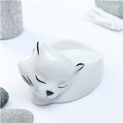 Мыльница «Кошка», 9×14×8 см, фарфор