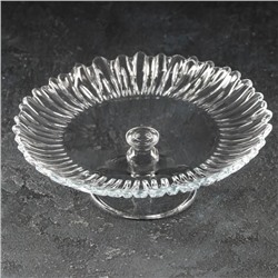 Блюдо на ножке стеклянное Aurora, d=20.5 см