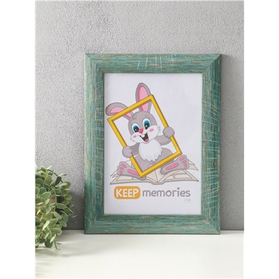 Фоторамка для фото 21×30 см Keep memories Luxe Elegance, с ножкой, пластик, морской, (пластиковый экран)