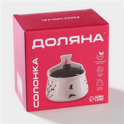Солонка Доляна «Весенний вечер», 600 мл, 14×10×14 см, доломит, белая