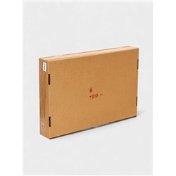 Плетёная корзина для белья с крышкой «Лён», 75 л, 43×32×60 см, белая