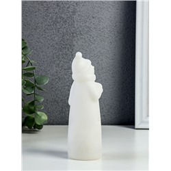 Фигурка светящаяся RISALUX «Снеговик в колпаке», LED-ночник, 3×AG10, белый, 4.8×4.8×15 см