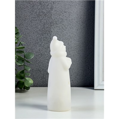 Фигурка светящаяся RISALUX «Снеговик в колпаке», LED-ночник, 3×AG10, белый, 4.8×4.8×15 см