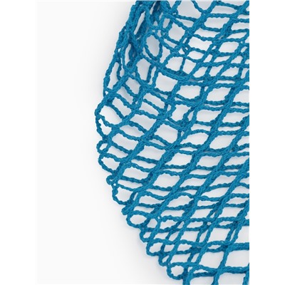 Набор 2 шт.: сумка-авоська плетёная, клетка 1.5 см, синяя