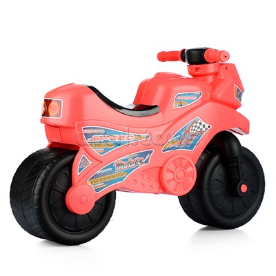 Каталка "Мотоцикл" (цвет корал)