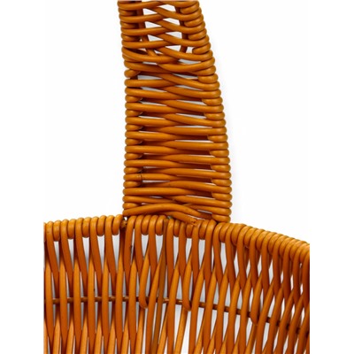 Корзина плетёная для хранения, 34×26×14 см, ручка h=20 см, коричневая