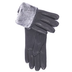 Перчатки жен. LuMeiJia A-6 нат.кожа/плюш