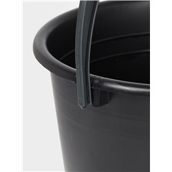 Ведро с крышкой «Дачное», 10 л, d=30 см, h=25.5 см, чёрное