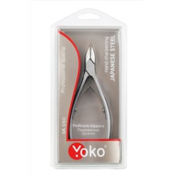 YOKO Кусачки педикюрные для вросшего ногтя / Professional Quality SK 050, двойная пружина, ручная заточка, 14 мм KRISTALLER, 1111246