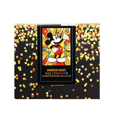 Алмазная вышивка полное заполнение «Микки Маус», на раме, 40×50 см