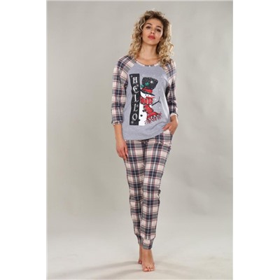 ТК 230 Пижама (Клетка серый)