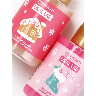 Новогодний подарочный набор косметики «С Новым годом», гель для душа 2 шт., крем для рук 2 шт., URAL LAB