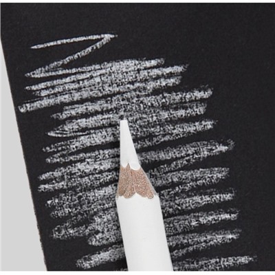 Карандаши угольные, белые, 3 шт. в наборе, средние