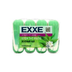 Туалетное мыло косметическое EXXE 1+1 «Зелёный Чай» 4×75 г