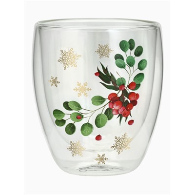Стакан новогодний с двойными стенками «Зимние истории», 300 мл