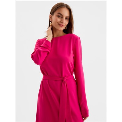 Платье миди женское MINAKU: Casual Collection, розовое, размер 52