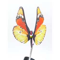 Штекер с подсветкой «Бабочка Адриа», на солнечной батарее, желтая, 12×70 см
