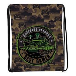 Мешок для обуви "Танк" 1 отделение, 370х470мм, петля для подвеса, полиэстер, 210 ден