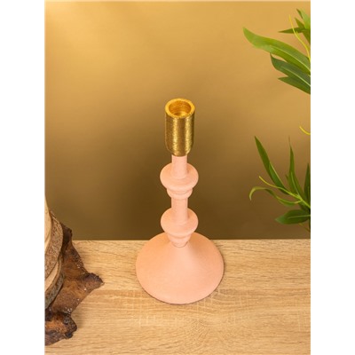 Подсвечник на 1 свечу «Пудровый», 10×10×26 см