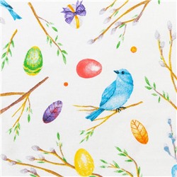 Фартук «Доляна» Happy Easter, белый, 60×70 см