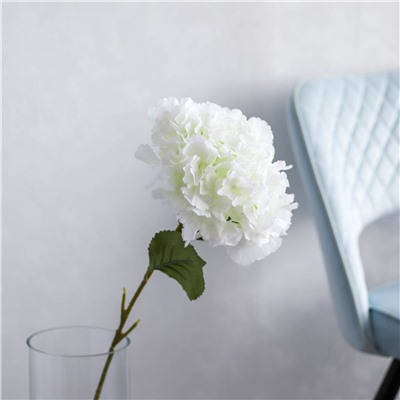 Цветок искусственный Гортензия 85 см d 25 см белая / A34 /уп 100/400/