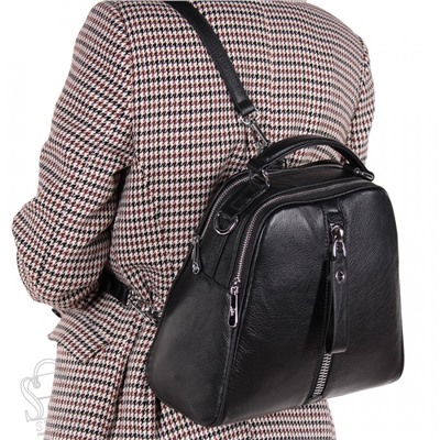 Рюкзак женский кожаный 99451 black Velina Fabbiano-Safenta/30