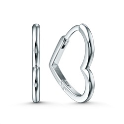 Серьги из серебра родированные - Сердца 3001029268