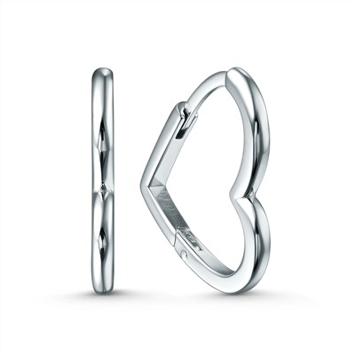 Серьги из серебра родированные - Сердца 3001029268