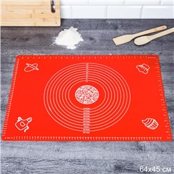 Силиконовый коврик 64х45 см / UT-100-R /уп 100/ красный 0,287