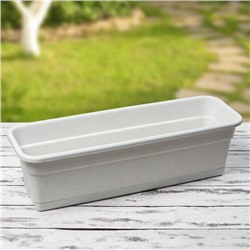 Ящик балконный для цветов, 12 л, 60×20×17 см, пластиковый, цвет мраморный