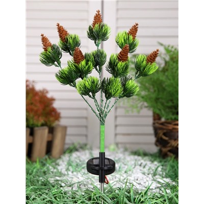 Садовый светильник «Можжевельник», уличный, на солнечной батарее, 75 см, 28 LED, свечение мульти