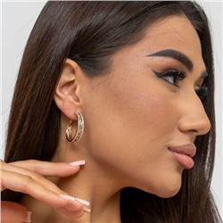 Серьги ювелирная бижутерия коллекция "Дубай" покрытие: позолота, 4005, арт.216.335