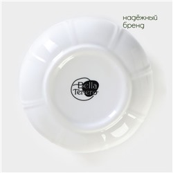 Сахарница с ложкой на бамбуковой подставке BellaTenero, 350 мл, фарфор, белая