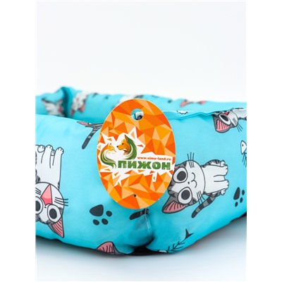 Лежанка для кошек, 50×40×15 см, голубая