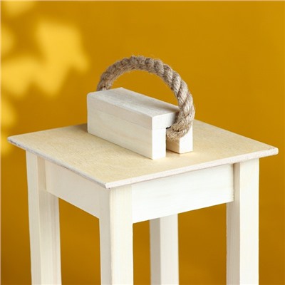 Кашпо для цветов «Фонарик», 30×12×12 см, деревянное