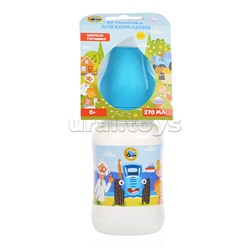 Бутылочка для кормления широкое горлышко "Синий трактор" 270 мл, сил. с., б/р.