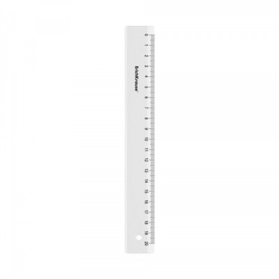 Линейка пластиковая 20 см Clear прозрачная 49499 ErichKrause