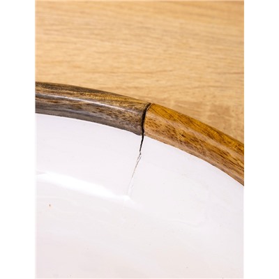 УЦЕНКА Блюдо «Лимоны» дерево манго 25.5×25.5×6 см