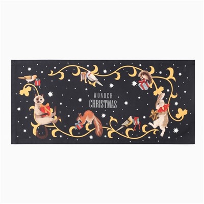 Дорожка на стол Этель Fairy tale 30×70 см, 100% хлопок, саржа 190 г/м², чёрная